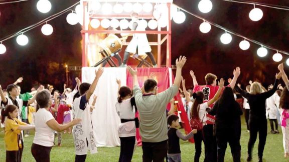 Festival tradicional japonés para recibir el otoño 