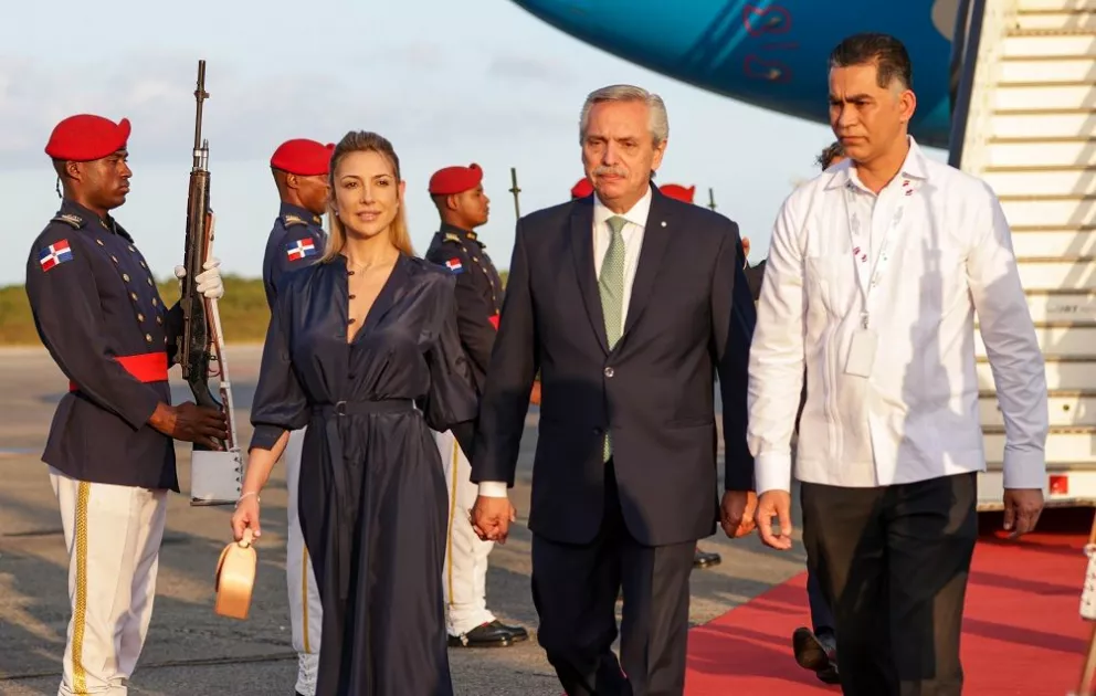 Alberto Fernández llegó a República Dominicana para participar de la Cumbre Iberoamericana