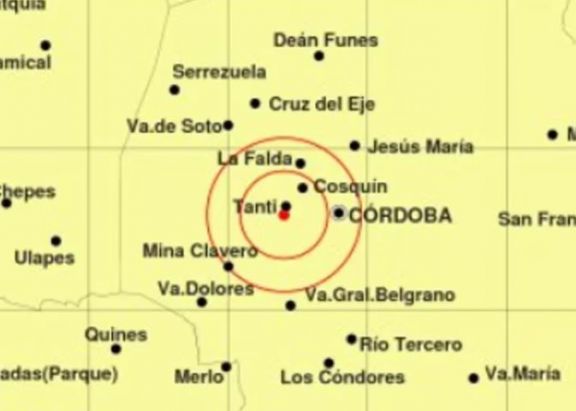 Se registró un sismo de magnitud 2.9 en Córdoba: se sintió en varias localidades