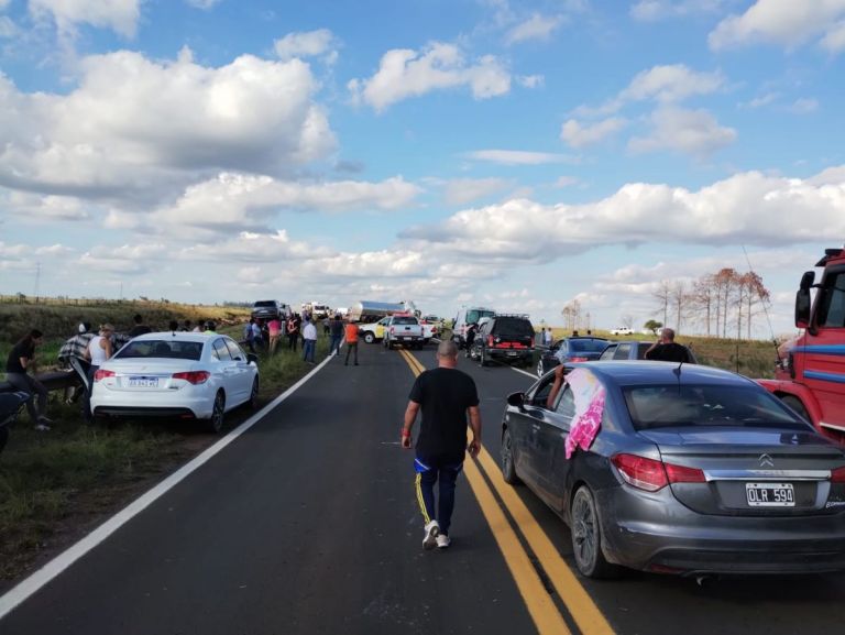 Fue liberada la ruta nacional 14 en Santo Tomé tras el choque frontal ...