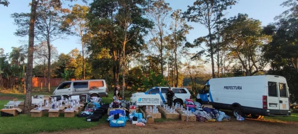 Prefectura desmanteló un centro de acopio de mercadería ilegal en Iguazú