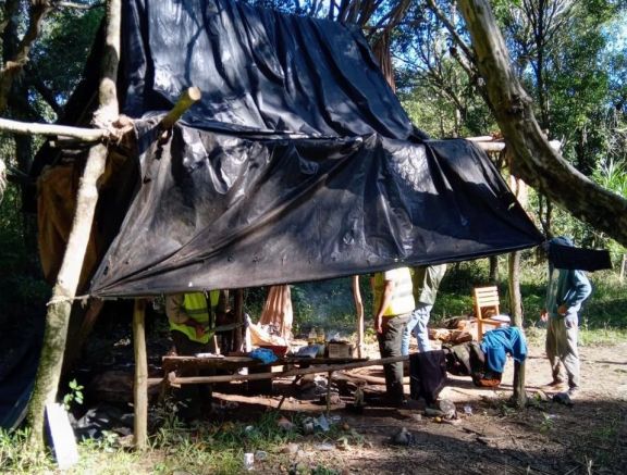 Operativo de fiscalización: Trabajo clausuró un campamento de tareferos en Andresito