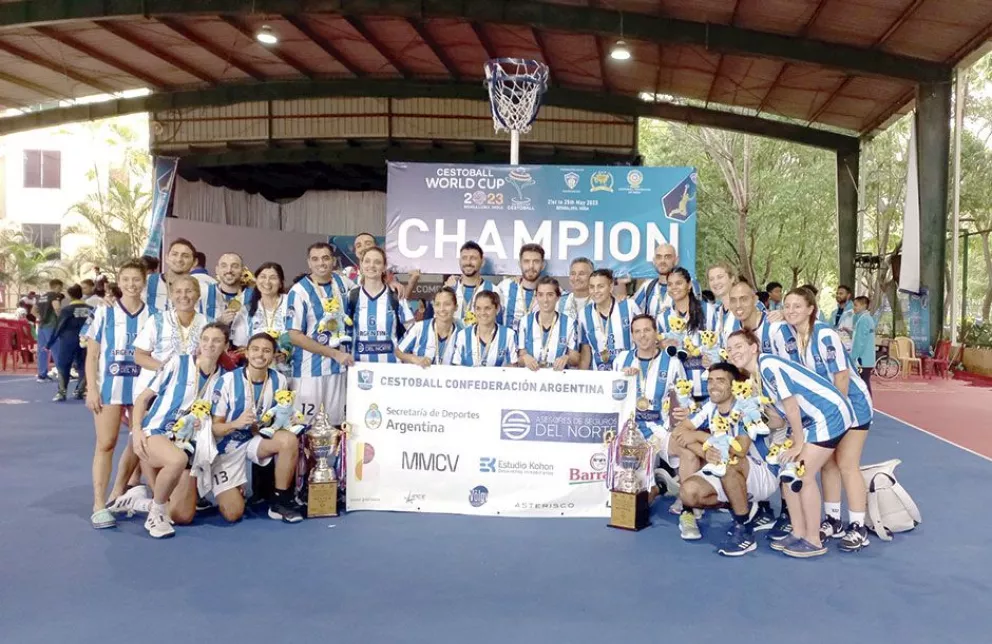 Argentina es doble campeón mundial  en cestoball