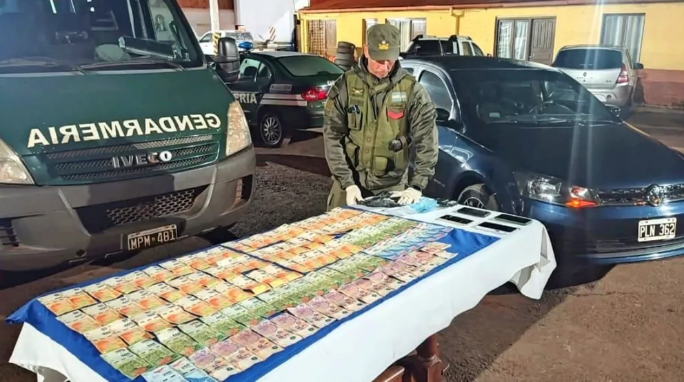 Guaraní: incautan cogollos de marihuana, cocaína y dinero en efectivo en un control