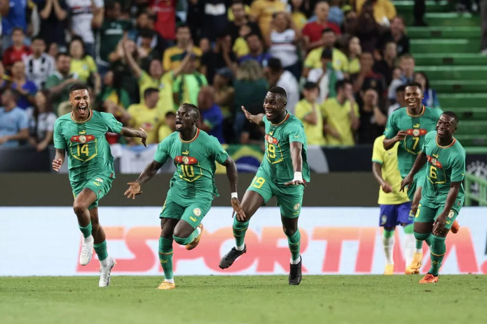 Senegal dio el golpe y derrotó a Brasil en un partido amistoso