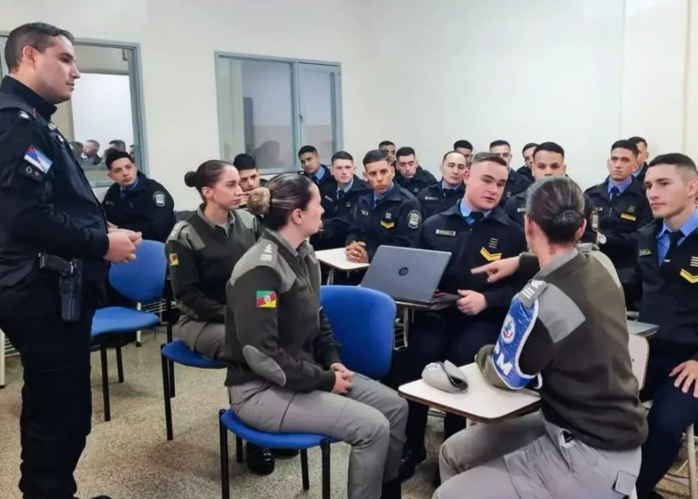 La Brigada Militar de Brasil visita Misiones para conocer el funcionamiento de la fuerza provincial